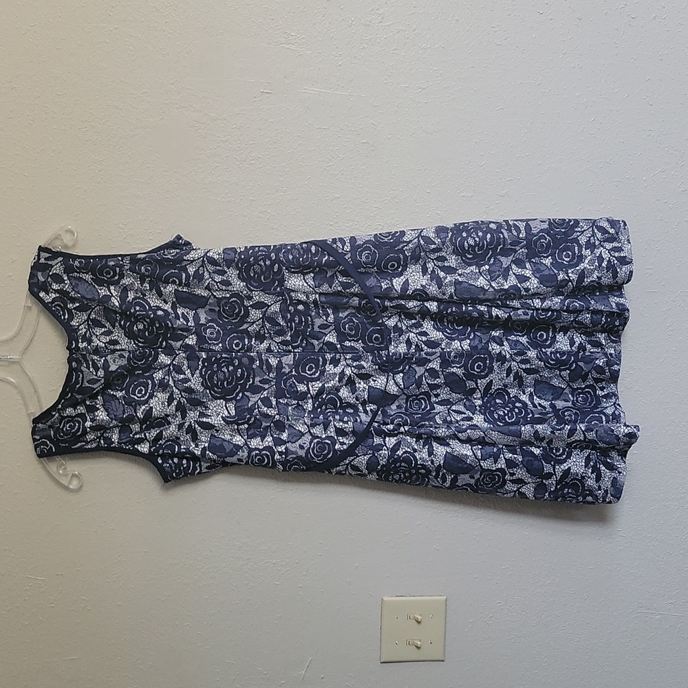 Navy Blue & White Dress - Picture 7 of 8